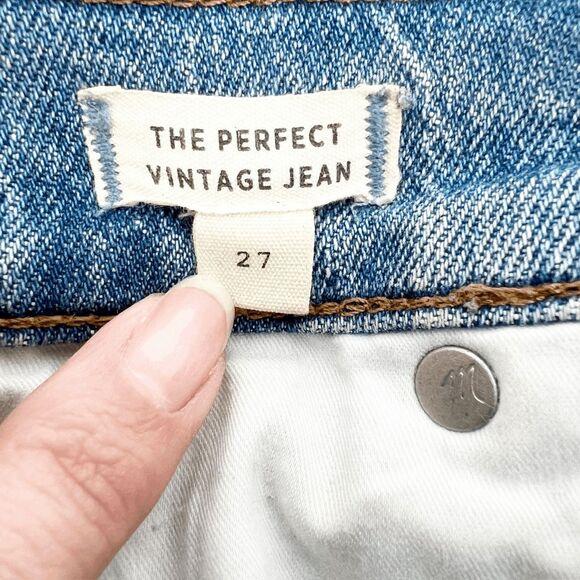 Madewell The Perfect Vintage Jeans Womens Size 27 Blue Denim Cropped Medium Wash - Picture 7 of 8
